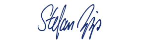 Text "Stephen Gijp" written in blue cursive.