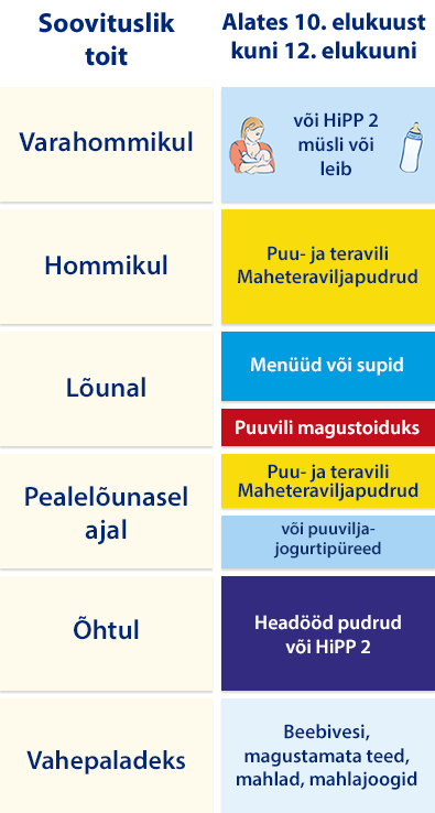 Struktureeritud skeem, mille vasakul pool on kirjete loetelu ja paremal pool vastavad kirjeldused, mis on jagatud kahte veergu.