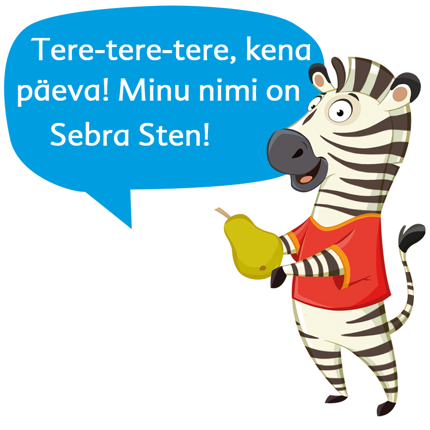 Seepra, kes hoiab käes pirni, millel on teksti sisaldav kõnemull.