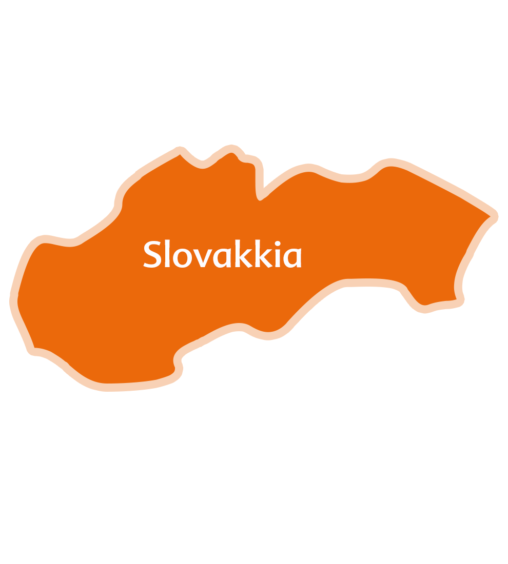 Slovakkia kaart.